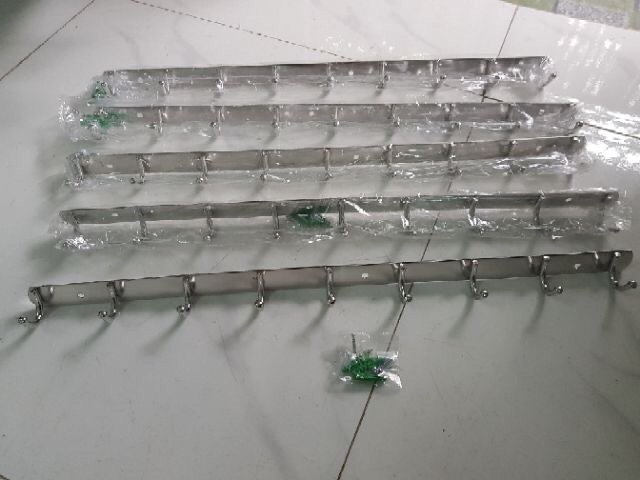 Móc treo tường inox 201 cao cấp 7 cái 9 cái móc