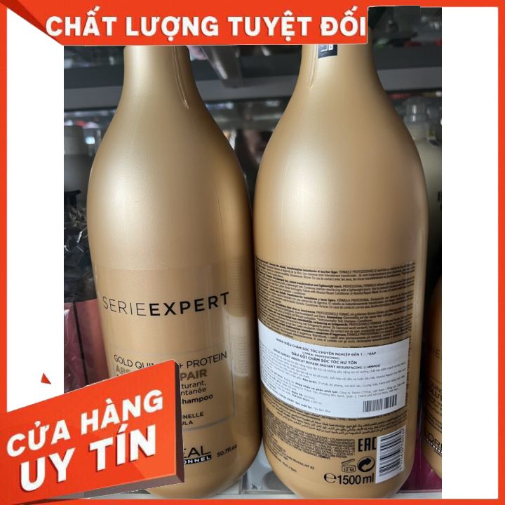 DẦU GỘI LO,REAL PHỤC HỒI 3 TÁC ĐỘNG ABSOLUTE REPAIR 1500ML(HÀNG NHÂP KHẨU) DƯỠNG PHỤC HỒI HƯTỔN GIÚP MÁI TÓC MƯỢT MÀ ÓNG