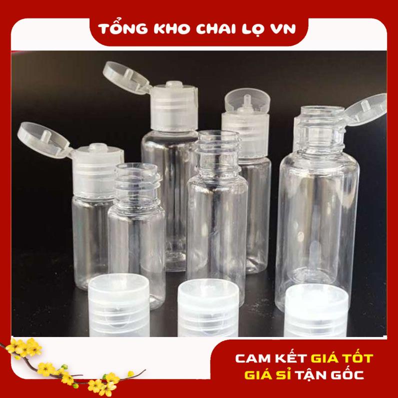 [SIÊU RẺ] [30ml] Chai lọ nhựa pet nắp bật chiết mỹ phẩm / chai lọ chiết mỹ phẩm / chai đựng gel, dung dịch chất lỏng