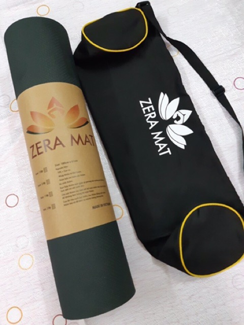 Thảm Yoga hiệu Zera mat 1 lớp 6mm  + Tặng túi Zera Mat