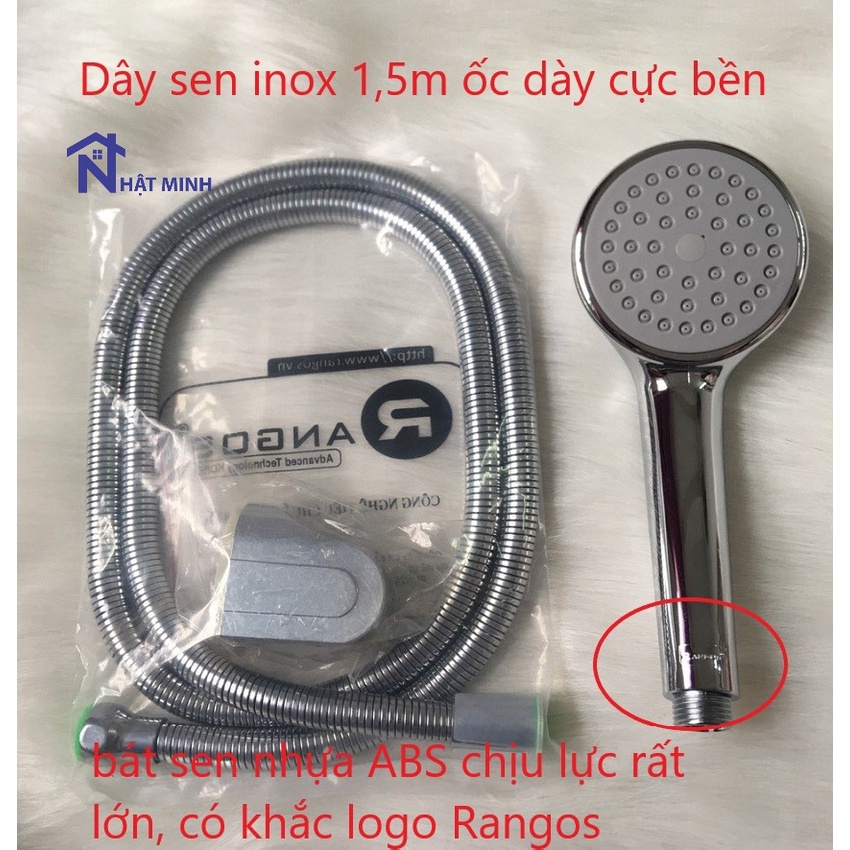 Bộ Sen vòi nóng lạnh, bộ sen tắm Rangos RG-01B nước khỏe, bảo hành 3 năm tem điện tử