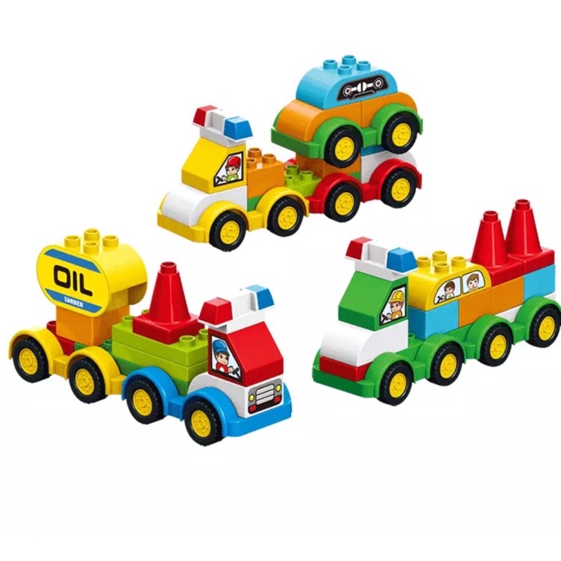 Robot đồ chơi biến hình xe size Lego Duplo 6 in 1 - 124 chi tiết