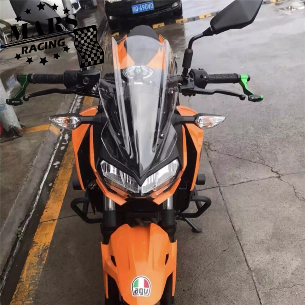 Xe máy Kính chắn gió thể thao Kính chắn gió Kính chắn gió Tấm che kính cho KAWASAKI Z250 Z400 Z-250 Z-400 2019 2020 2021 Double Bubble kawasaki z250 z400 19-21