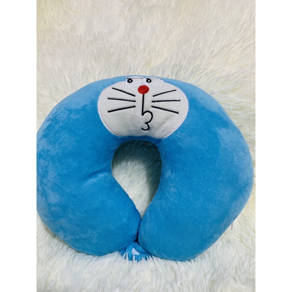 Gối kê cổ chữ U gối cho dân văn phòng đi du lịch có nút bấm - Vỏ Nhung mịn,Chất liệu bông êm Hàng Loại 1