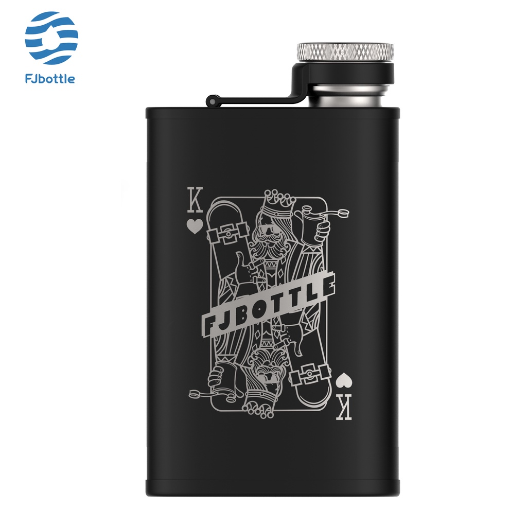 Bình đựng nước FJBOTTLE miệng rộng 8oz / 240ml bằng thép không gỉ cách nhiệt chống rò rỉ phù hợp cho nam nữ