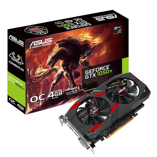 Card màn hình - VGA ASUS GeForce GTX 1050Ti 4GB GDDR5 Cerberus OC