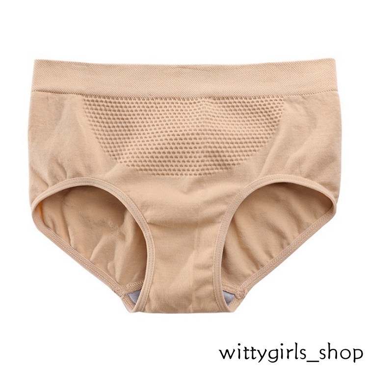 Wittygirls-quần Lót Cotton Tổ Ong Thoáng Khí Không Đường May Lưng Vừa Cho Nữ Sinh