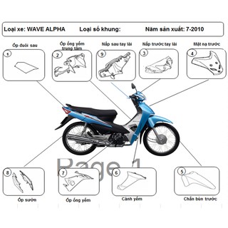 BỘ NHỰA WAVE ALPHA 2010 - 2011