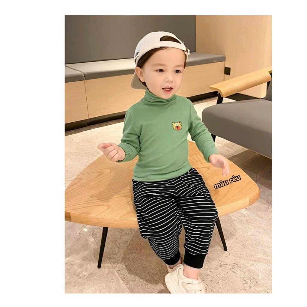 Áo thun bé trai bé gái Áo Phông Ngắn Tay Cotton In Gấu Nổi  Phong Cách Hàn Quốc Cho Bé Trai Bé Gái Size 8-20kg