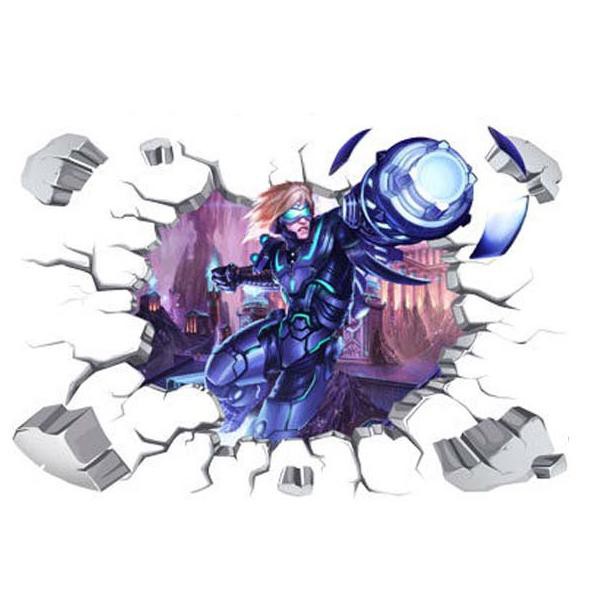 Decal lol Miếng dán Tường LOL - Liên minh huyền thoại Leesin , Jinx , Shaco , Anivia , Khazix , Ezreal