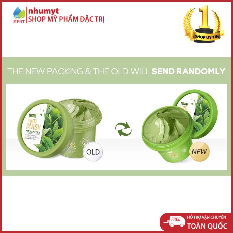 Mặt nạ đất sét trà xanh dưỡng trắng da, se khít lỗ chân lông, giảm mụn mờ thâm chính hãng Fenyi