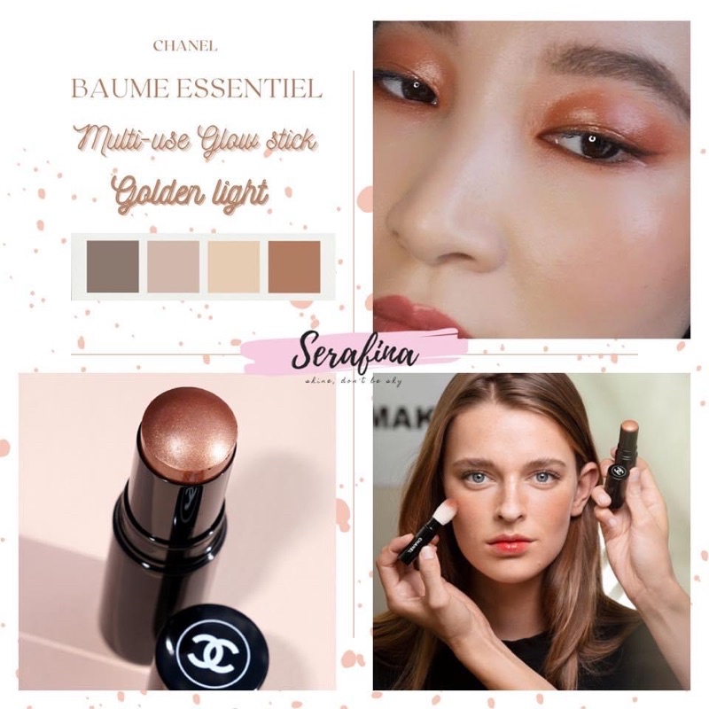🍃 Highlighter bắt sáng dạng thỏi CHANEL BAUME ESSENTIEL Multi-Use Glow Stick - màu Golden Light