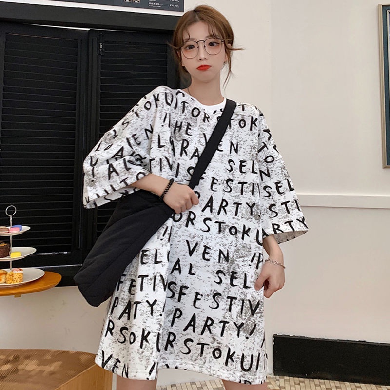 Áo Thun Ngắn Tay Dáng Rộng Thời Trang Cá Tính Trẻ Trung