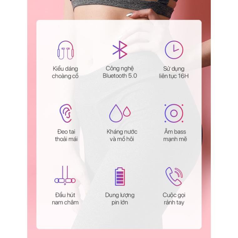 Tai Nghe Thể Thao Bluetooth ROBOT N10 Chống Nước IPX4 Kiểu Dáng Thể Thao - Âm Thanh Trung Thực Sắc Nét-Hàng Chính Hãng