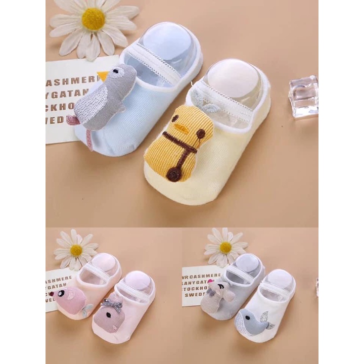 Set 2 đôi tất thú bông cực xinh cho bé gái - Hàng có hộp - MC094