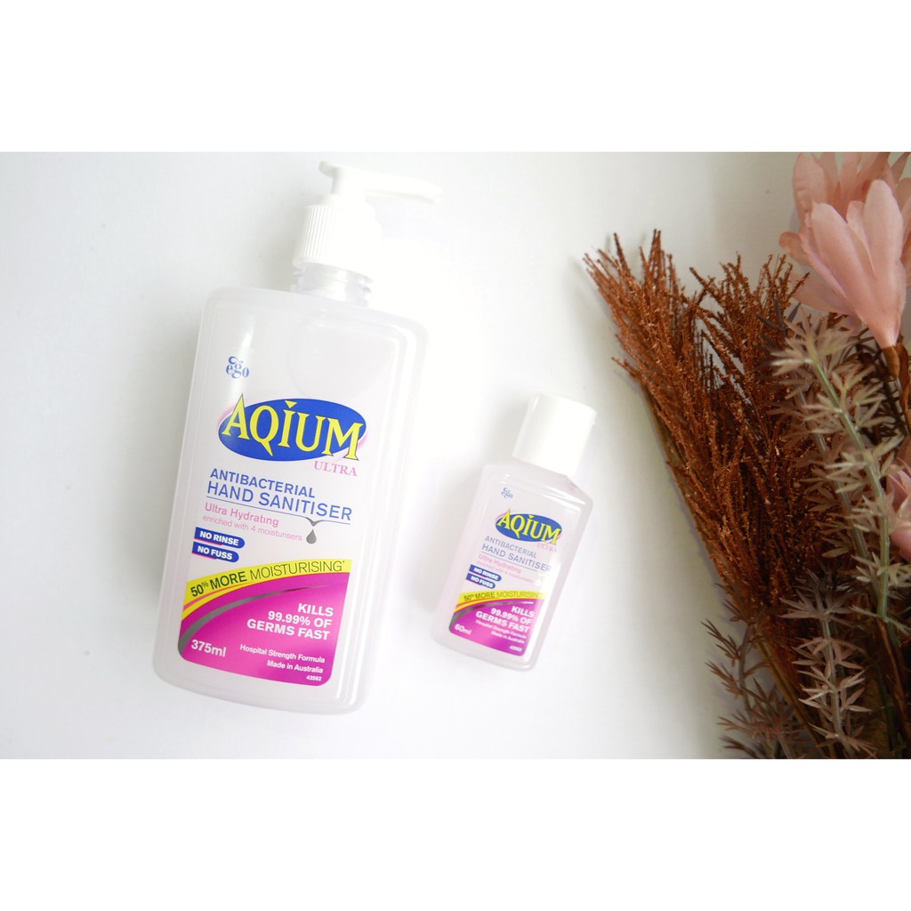 Dung dịch rửa tay khô Aqium Ultra (diệt 99.99% vi khuẩn theo tiêu chuẩn bệnh viện, với thành phần làm mềm tay) | BigBuy360 - bigbuy360.vn