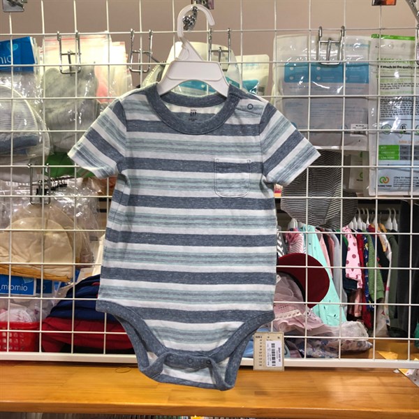 Body chip Baby Gap - Sọc xanh xám