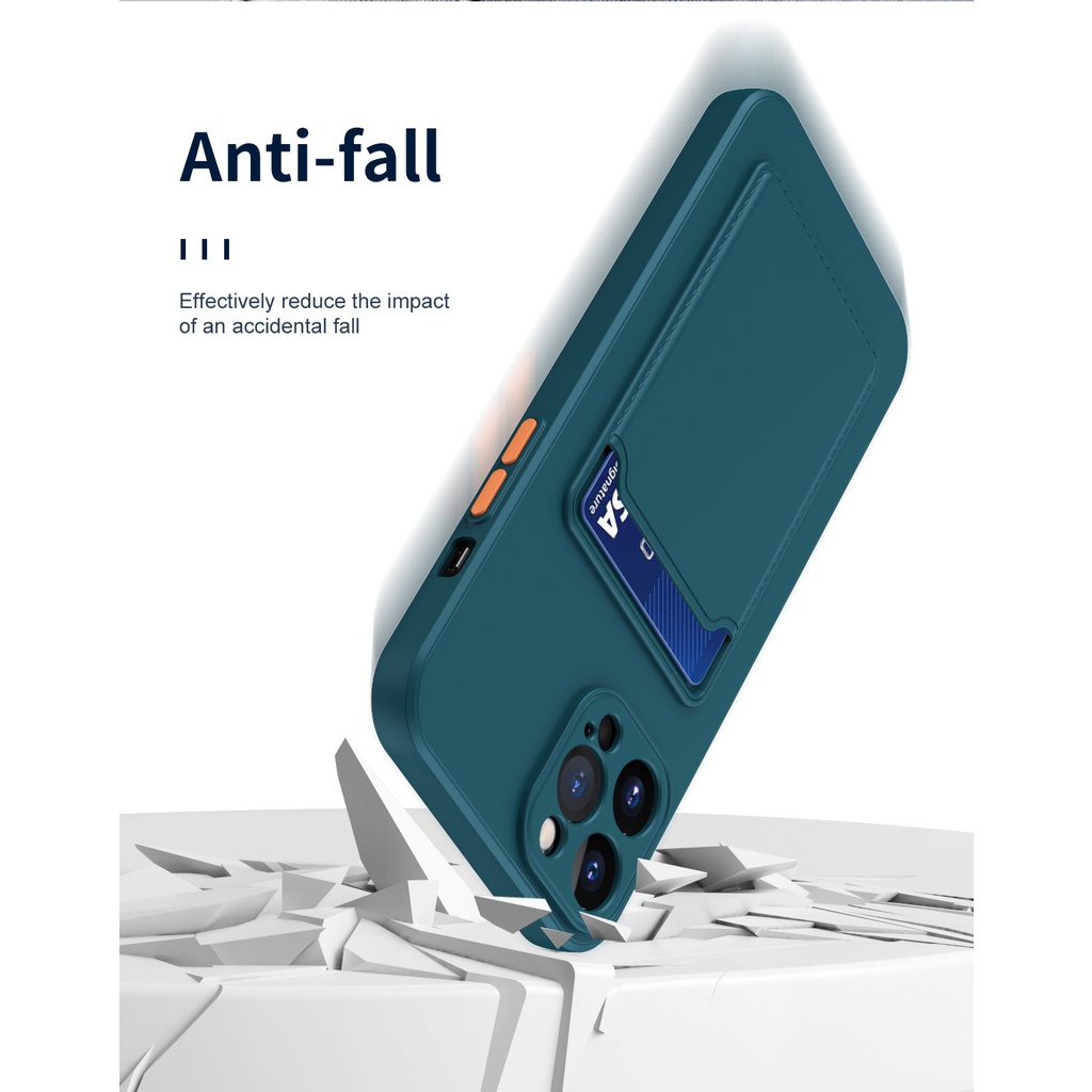 Ốp Điện Thoại Silicon TPU Mềm Dạng Ví Đựng Thẻ Cho iPhone 14 13 12 11 Pro X XR XS Max 7 8 Plus