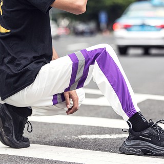 BLACKPINK - Quần Jogger Sọc Tím Phản Quang