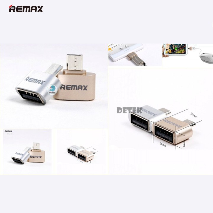 Đầu chuyển từ MicroUSB ra OTG Remax RA-OTG