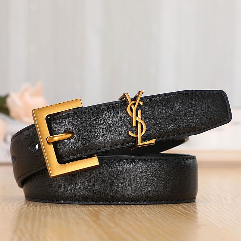 Thắt Lưng Da Thật Thiết Kế Đơn Giản Dễ Phối Đồ Phong Cách Retro Cho Nữ
