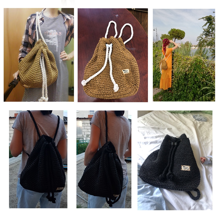 Ba Lô Đan Rơm Thời Trang Mùa Hè Cho Nữ