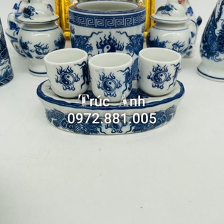 Bộ chén thờ, bộ kỷ thờ men lam