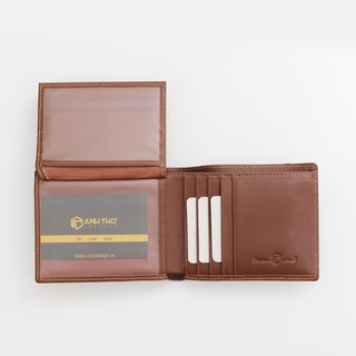 Ví da bò nam cao cấp AT028 dáng ngang, chất da bò tự nhiên mềm mại, ví quà tặng cao cấp, Anh Tho Leather