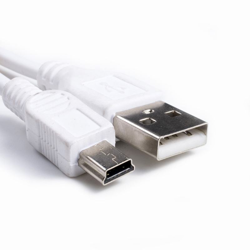 Bộ Sạc USB Mini 5 Pin + Dây Cáp Dẫn Cho Máy Nghe Nhạc MP3 MP4 PMP 20cm