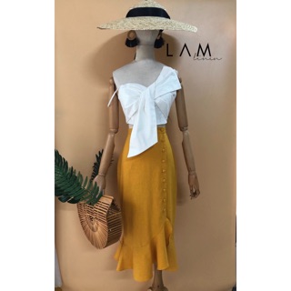CHÂN VÁY DÀI MIDI LINEN