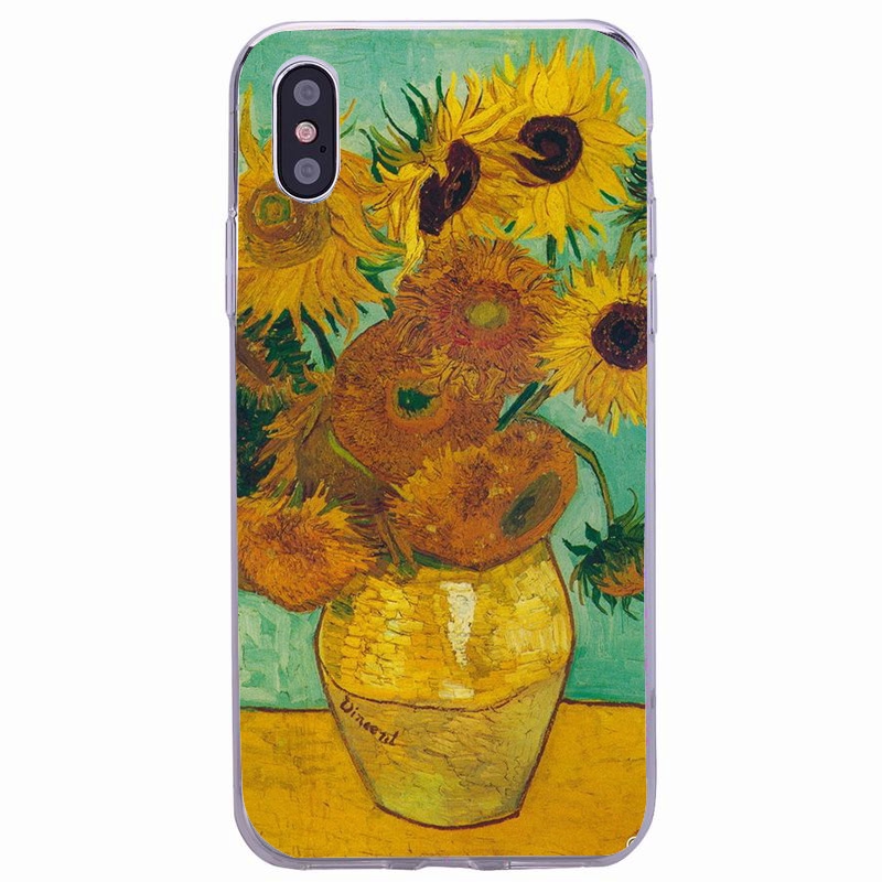 Ốp điện thoại Silicon TPU in hình tranh vẽ Van Gogh cho iPhone 6 6s 7 8 Plus 5 SE 5S XR XSMax XS X