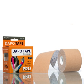 Băng dán cơ thể thao dapotape pro - sợi cotton - cuộn 5m màu da