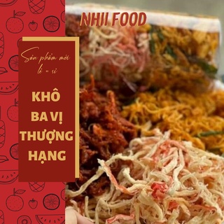 300gr khô 3 vị mix gà heo mực nhii food thực phẩm sạch nhà làm