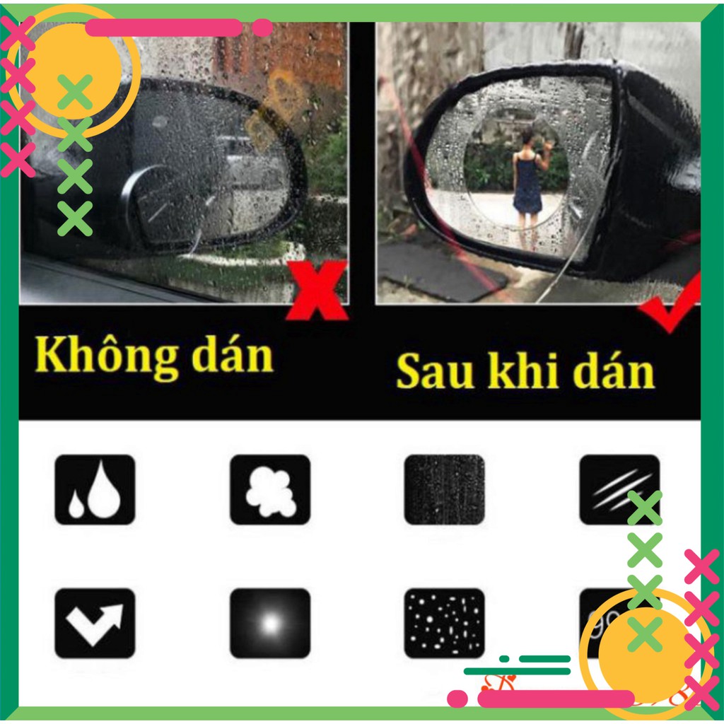 [FREE SHIP] 💥[SIÊU RẺ]💥Bộ 2 Miếng film chống nước cho gương chiếu hậu ô tô loại to 15cmx10cm💥SIÊU HOT💥