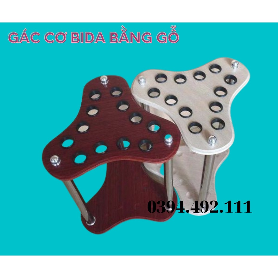 Giá để cơ bida bằng gỗ
