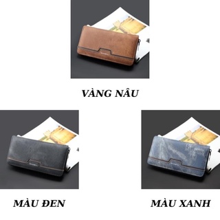 SẴN  Ví nam nữ dài cầm tay cao cấp nhiều ngăn khóa kéo có dây đeo thời trang 7K STORE V21