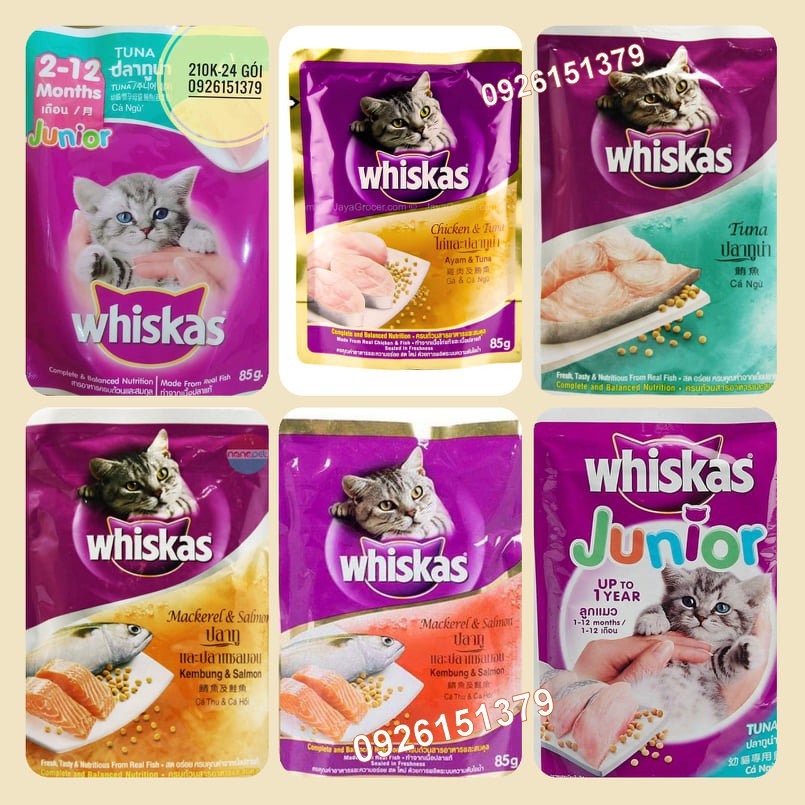 Pate Whiskas Thùng 24 gói Giá sỉ tốt nhất thị trường