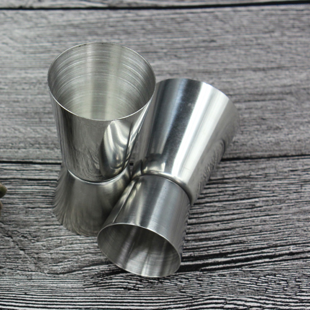 Cốc Đo Lường 25 / 50ml Bằng Thép Không Gỉ Hai Đầu Chuyên Dụng Cho Nhà Bếp / Quán Bar Jigger01