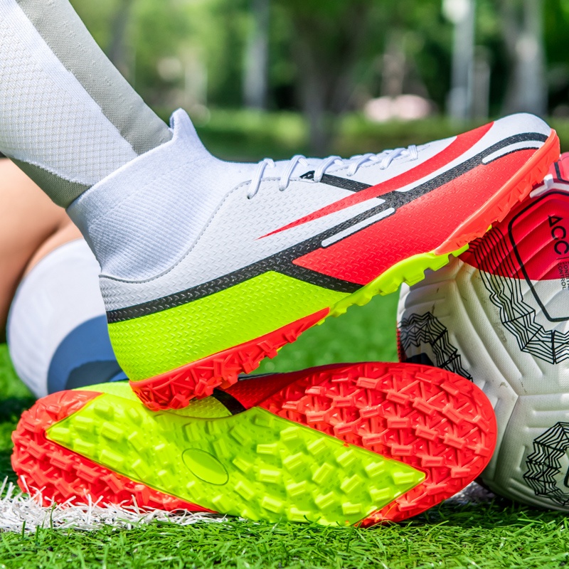 kích thước ： 35-45 C Ronaldo Assassin Youth TF Giày bóng đá cao cấp dành cho nam, Giày Futsal sân cỏ nhân tạo trong nhà và ngoài trời
