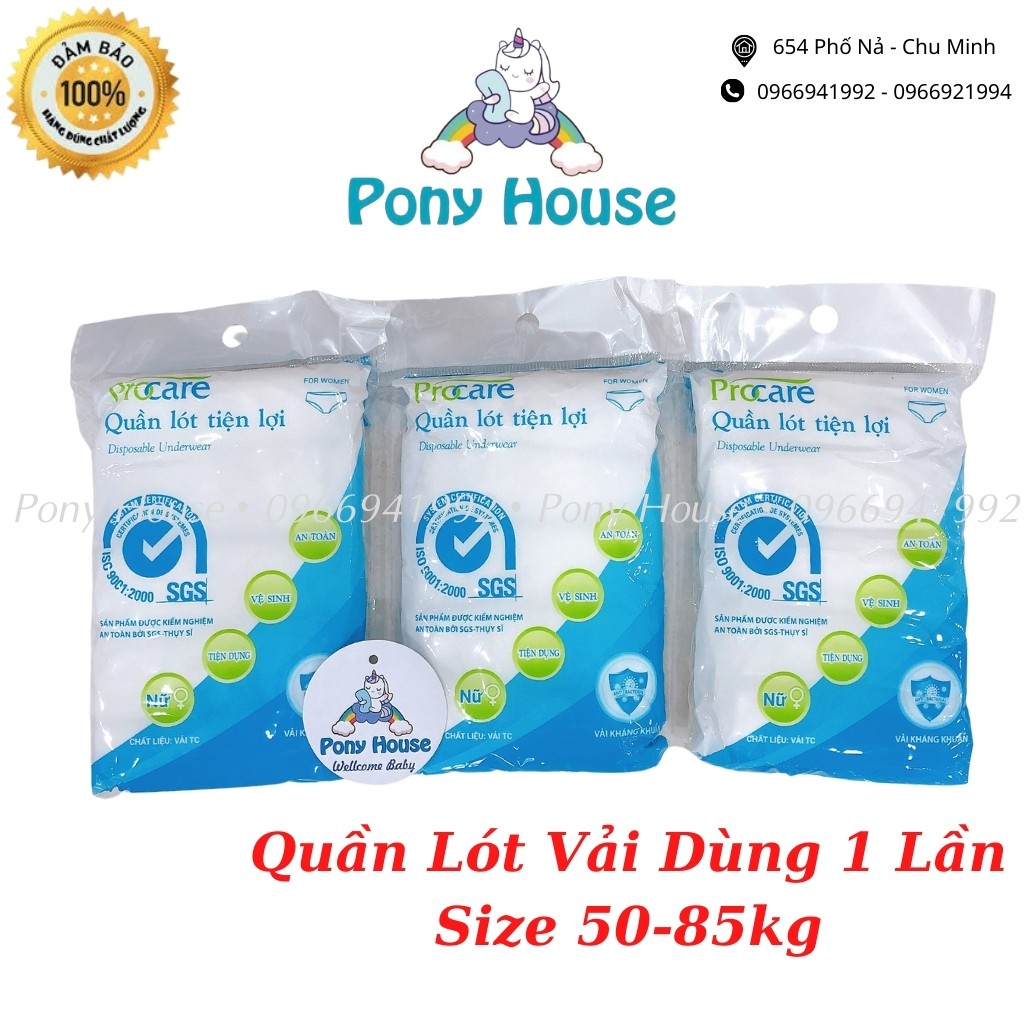 Quần Lót Giấy Cotton Nữ Procare Set 5C Quần Lót Vải Dùng 1 Lần Cho Mẹ Sau