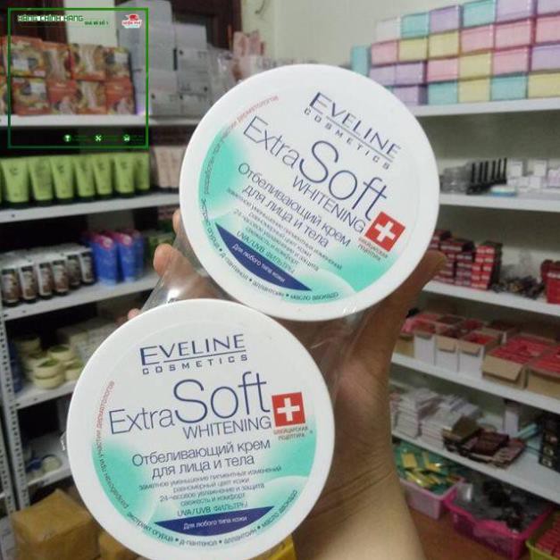 [Sập Sàn] Kem dưỡng ẩm và trắng da toàn thân Eveline Extra Soft Whitening 200ml | G227