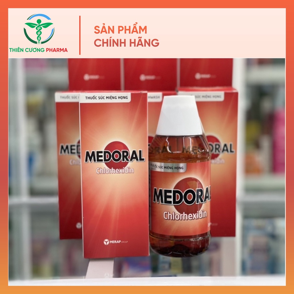 MEDORAL [Chai 250ml] Nước Súc Miệng Họng Hỗ Trợ Ngăn Ngừa Nhiễm Khuẩn, Ức Chế Sự Hình Thành Mảng Bám Trên Răng