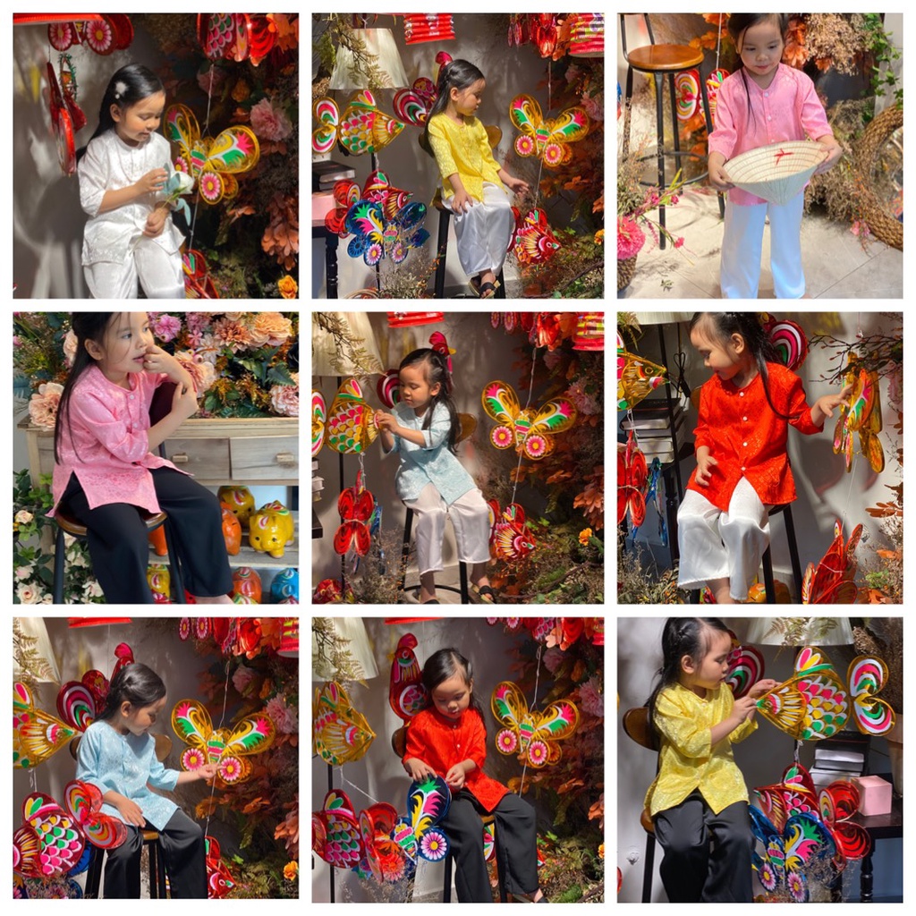 Đồ Bộ Bà Ba Gấm Hoa Cho Bé Gái, Bộ Bà Ba Trẻ Em Vải Gấm Đẹp QUẦN TRẮNG HOẶC ĐEN INBOX SHOP SOẠN MÀU Ạ) (HỎA TỐC, NHANH)