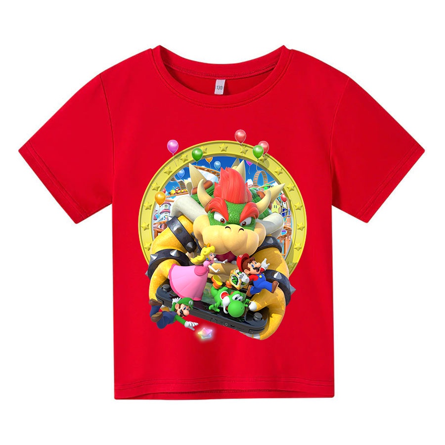 Áo thun cho bé super mario cute , 4 màu, có size người lớn, Anam Store