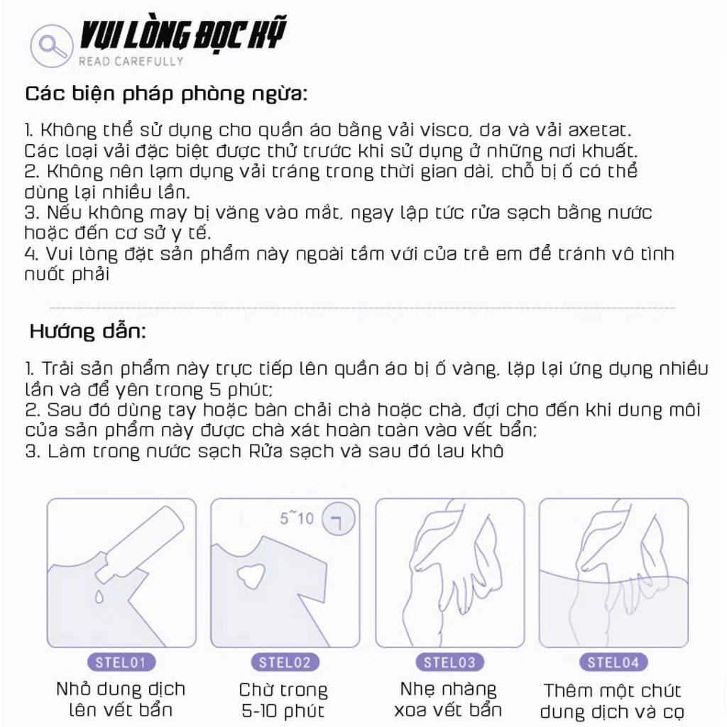 Dung Dịch Tẩy Vết Mực Bút Bi Bút Lông Trên Quần Áo SHIMA 120ml MARRYSTORE