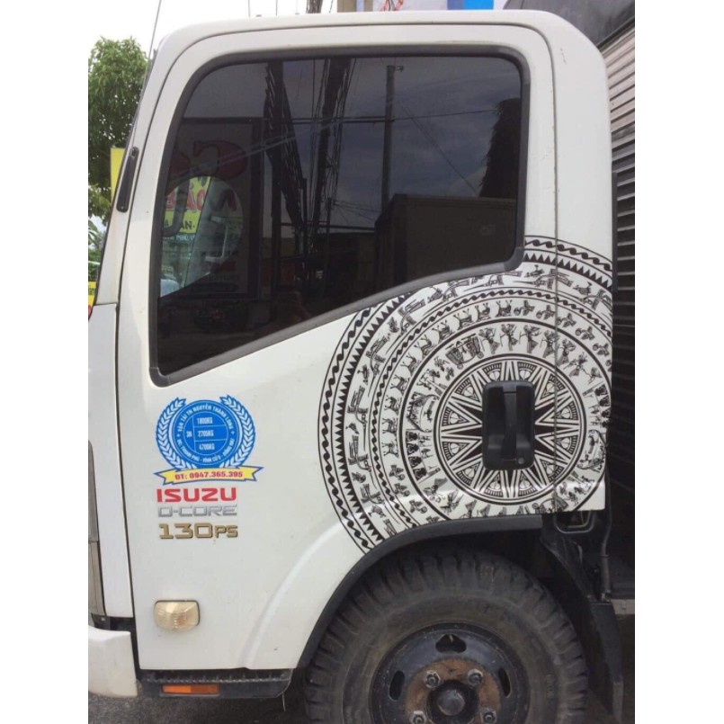 Tem xe tải đẹp, decal  dán nắp capo  ô tôtrống đồng ,phụ  kiện xe  ô tô   - TEM SIÊU BÁN CHẠY NHẤT THỊ TRƯỜNG