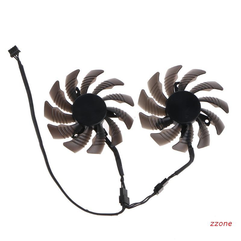 zzz 2PCS Cooler Fan for GV-N960OC GTX960 78MM 4Pin 12V 0.35A PLD08010S12H ZP Graphics Card Cooling