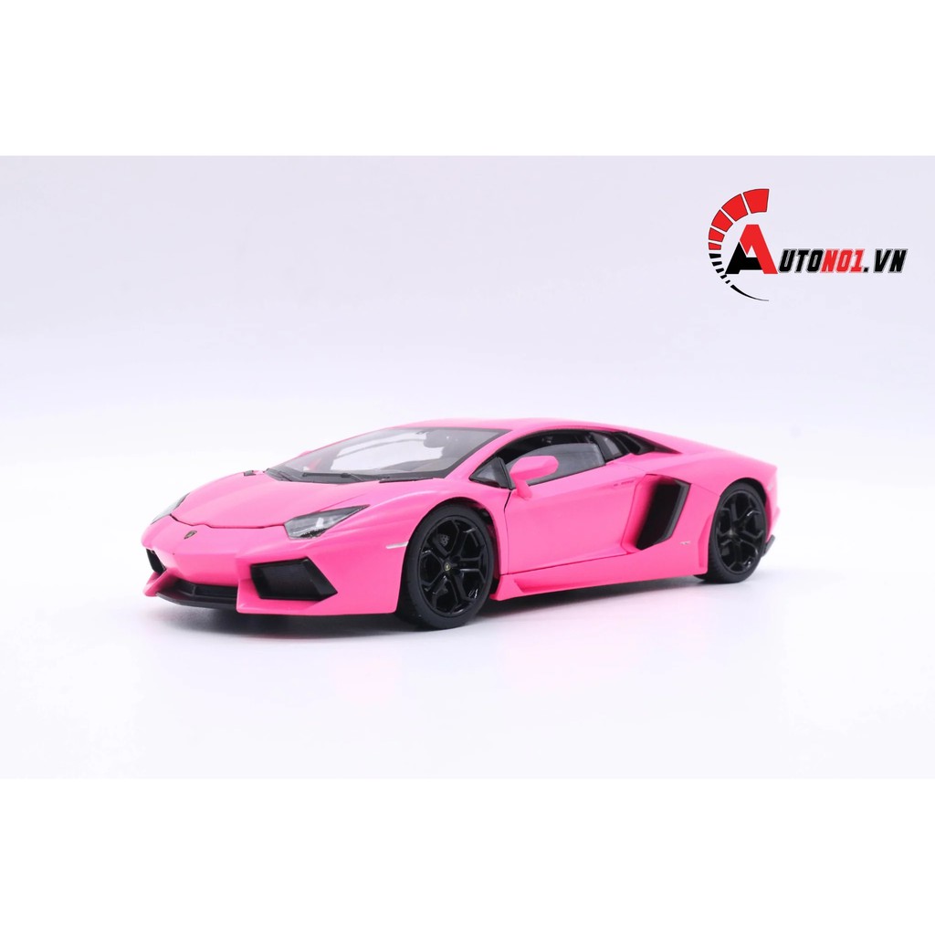 MÔ HÌNH XE LAMBORGHINI AVENTADOR LP700-4 PINK 1:24 WELLY 5888