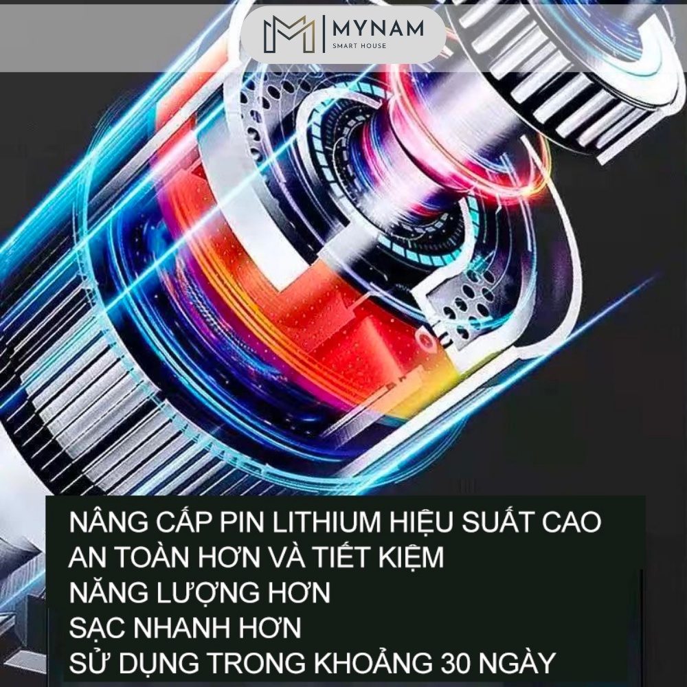 Máy Mát Xa Cầm Tay MYNAM Massage Toàn Thân 6 Cấp Độ Chuyên Sâu Vai Lưng Giảm Đau Cơ Đèn Rọi
