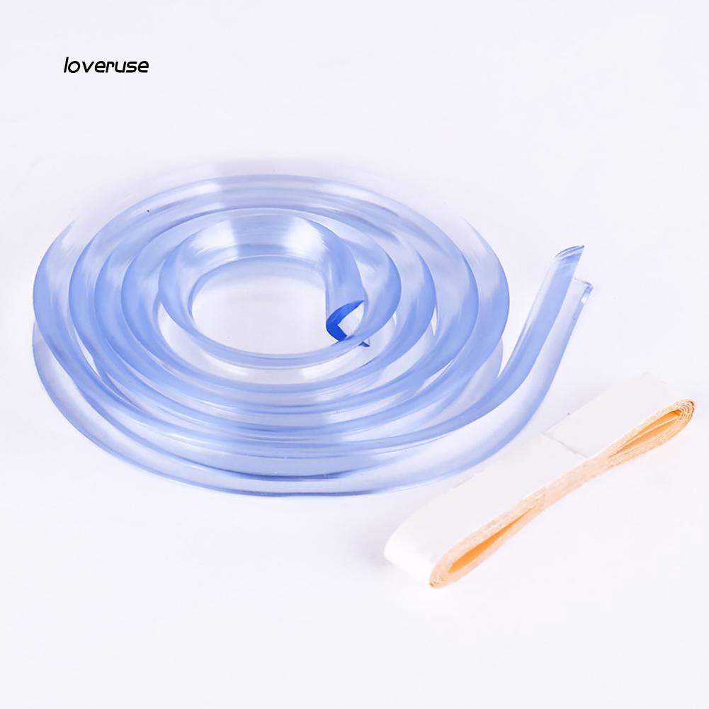 Dây viền silicon cho cạnh bàn ghế bảo vệ trẻ em kèm keo dán 2 mặt kích thước 100cm x 0.8cm